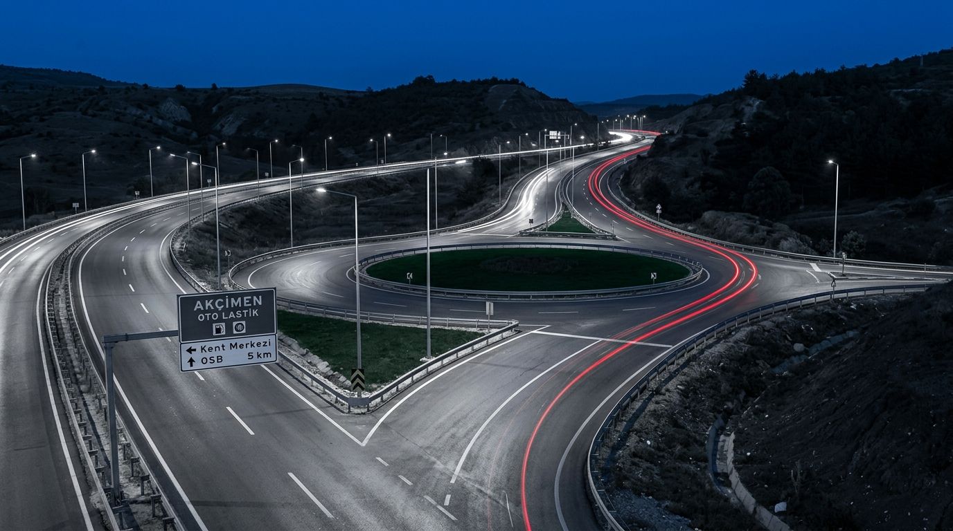 Demirhan tarafında çembere yaklaşan gece yolu
